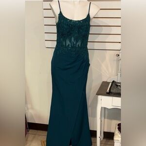 Galina Signature Teal Prom Dress